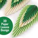 Hanging Paper Fans Paper Leaves Green Decoration for Spring Safari Jungle Birthday Baby Shower Wedding Party Backdrop Decorations Playroom Classroom Bulletin Board Wall Ceiling Decorations