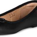 Amazon Essentials Women's Comfortable Round Toe Ballet Flats with Bow (Black) Size 9.5