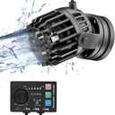 Aquarium Wave Maker Adjustable with Controller Strong Magnetic Suction Base DC Powerhead for Fresh Salty Water Saltwater Tank Aquarium Water Circulation Pump for 130-350 Gallon Fish Tanks (40W/3400GPH
