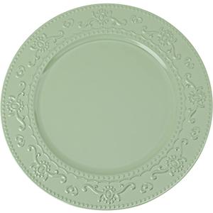 13-Inch Charger Plates, 6Pcs Dinner Plate Chargers Round Server Ware Compatible with Ceramic/china tableware, Green
