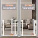 Fairy Baby Extra Wide Baby Gate for Doorways Auto Close Safety Gates for Bedroom, Fits 57.5 Inch to 62 Inch with Pressure Mounted Extention Kit, White