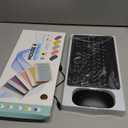 Rechargeable Bluetooth Keyboard and Mouse Combo, Universal Ultra-Slim Wireless Keyboard Mouse Set for Android Windows iPad iPhone Samsung Tablet Portable Compact Keyboard Set (Black)