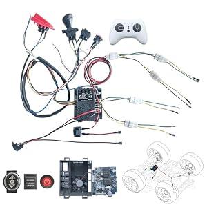 BUMPKAI 24 Volt DIY Wires Harness Conversion Kit for Kid's Ride On Toys Car,2.4G Set of Wire Harness Switch Control Box for Power Wheels Upgrade Replacement Parts,12V&18V&20V
