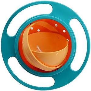 ZTL Gyro Bowl 360 Dgree Rotation Spill Resistant Gyroscopic Bowl with Lid 2 Pack