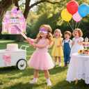 Princess Castle Pinata for Girl Birthday Party Supplies Pink Decorations Fairy Cardboard Castle Piñatas Games (Pink)