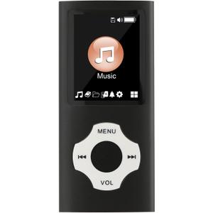 MP3 Player is a Portable Music Player with a 32GB Micro sd Card,1.8-inch Screen,with FM Radio,Record,E-Book,Picture,Video,Suitable for Work and Sports,Suitable for Kids.