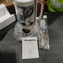 Arcmira Automatic Nut Milk Maker, 35 OZ Homemade Almond, Oat, Soy, Plant-Based Milk and Non-Dairy Beverages, Almond Milk Maker with Delay Start/Keep Warm/Boil Water, Soy Milk Maker (White/Glass)