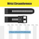 ANCOOL for Fenix 5/Fenix 6/Fenix 7 Band 22mm Silicone Watch Band for Fenix 8 47mm/Fenix 7 Pro/6 Pro/5 plus/Forerunner 935/945/955/965/Approach S62/S60/Epix Gen 2 47mm(Black)