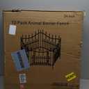 10 Panels No Dig Decorative Garden Fence with Gate, 24in(H)  22ft(L) Heavy-Duty Rustproof Metal Panels, Outdoor Dog Barrier for Yard & Patio, Landscape, Border| Portable Temporary Fencing