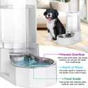 Sfozstra Dog Water Bowl Dispenser: 6L Large White Gravity Stainless Steel Bowl - Without Filter - Pet Feeder for Pets Indoor/Outdoor Use by Owners