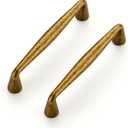 Ravinte 5 Pack 4 Inch Antique Brass Kitchen Cabinet Handles Solid Zinc Alloy Cabinet Pulls Cupboard Hardware Drawer Handles