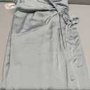 Halfisland Womens Summer Satin High Neck Sleeveless Wrap Dress Elegant Mock Neck Tie Waist Cocktail Formal Dresses (Small, Sage)