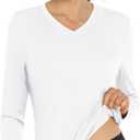 Women's Long Sleeve V Neck Workout Tops UPF50+ Sun Protection Moisture Wicking Lightweight Swim T-Shirts