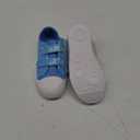 EUXTERPA Kids Toddler Sneakers Boys Girls Canvas Shoes Walking Sneaker with Easy Fasten Strap (13 Little Kid, Blue Glitter)