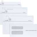 1099 Nec Envelopes 2025 Self Seal, Designed for 1099 3 UP NEC Tax Forms, 3 13/16’’ x 8 7/8’’ DoubleWindow, Security tinted, 25 Pack 1099 Envelpes