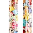 2 Pack Stuffed Animal Storage Tube - Clear 60 inch Large Vertical Toy Organizer, PET Transparent Display Holder for Plushies, Kids Stuffed Animals Zoo for Playroom, Living Room, Bedroom (Sky Blue)
