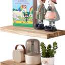 Floating Shelves for Wall Set of 2, 16 inch Rustic Paulownia Wood Wall Shelves for Bathroom, Living Room, Bedroom and Kitchen, Picture Ledge for Storage,Books,Room Decor,6x16 inch