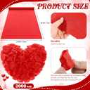 Proposal Decorations Kit Will You Marry Me LED Neon Light Metal Heart Stand Carpet 2000 Rose Petals 30 Artificial Roses for Proposal Engagement (Rose on The Stand Not Included)(Red)