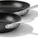 All-Clad HA1 Hard Anodized Non Stick Fry Pan Set 2 Piece, 8, 10 Inch, Induction, Oven Broiler Safe 500F, Pots and Pans Set, Kitchen Frying Pans, Skillets, Premium Cookware, Home, Dishwasher Safe Black