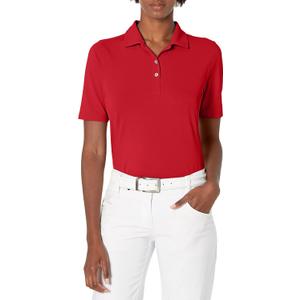 Cutter & Buck Women's Short Sleeve Virtue Eco Pique Recycled Polo Shirt (Cardinal Red)
