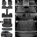 Floor Mats for 2020-2025 Hyundai Palisade 7/8 Passenger, Trunk Mat with Seat Back Cover and Lower Cargo Mat All Weather Interior Protector for 2025 Hyundai Palisade Accessories