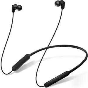 N18 Neckband Bluetooth Earbuds, Wireless Bluetooth 5.2 Headphones with Microphone, Ultra-Lightweight Comfort, IPX7 Waterproof, Deep Bass Strong Beat, 20H Playtime, Magnetic Earphones (Black)