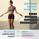 Jump Rope, HANDIO jump ropes 1/2 lb Weighted Jump Rope for Boxing, Cardio, Crossfit Workout, 8~10ft Range Adjustable Length Steel Ropes with Ball Bearings and Metal Handles, Jumpropes Suitable for Men
