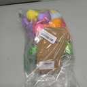 Wesiti 24 Pcs Easter Egg Ornaments for Tree Flocked Mini Easter Ornaments 1.5 Inch Decorative Hanging Decor DIY Crafts for Basket Home Office Party Favors