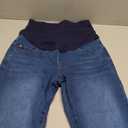 PACBREEZE Women's Maternity Jeans Over Belly Skinny Stretchy Denim Pants Comfy Slim Pregnancy Pants (Medium, 01: Dark Blue)