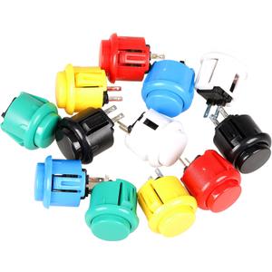 EG STARTS 12x 24mm OEM Arcade Push Buttons Switch Perfect Replace for Sanwa OBSF-24 OBSC-24 OBSN-24 Push Button DIY Fighting Stick PC Joystick Game Part (Each Color of 2 Pieces)