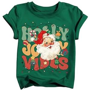 Kids Christmas Shirt Boys Santa Claus T-Shirts Funny Toddler Xmas Vacation Graphic Tee Tops 2025 (3T-12T) (7-8 Years)