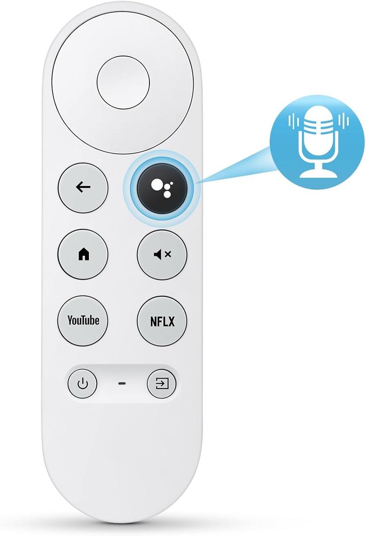 Replacement for Google-Chromecast-Remote, for Chromecast with Google TV Remote & Google TV Streamer (Only for Snow Chromecast Google) (white)