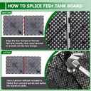 Sieral Under Gravel Aquarium Filter for 20-29 Gallon Tanks, 10 Pcs 5.7'' x 5.7'' Plates, Under Gravel System for Clean Water, with 2 Uplift Tube and 1 Filter Cotton, for Fish Tank Fresh and Saltwater