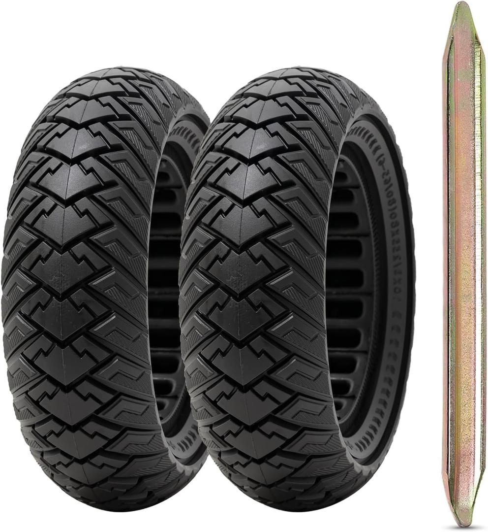 2 PCS 10x3.0 255x80 (80/65-6) Solid Tire,10 Inches Electric Scooter Wheels 10 x 3.0 Solid Tires Front or Rear Replacement Solid Rubber Tires Compatible with 10x3.0 Electric Scooter TireP-1009