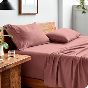 Ultra Soft Washed Microfiber Queen size Set by Bare Home, Color: 01 - Dusty Rose