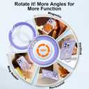 ZHK 360 Rotatable Ring for iPhone 11 Pro Max Case Magnetic, [Military Grade Drop Proof] [Translucent Frosted Back Panel] Slim Non-Slip Matte Phone Case for iPhone 11 Pro Max 6.5'', Light Purple