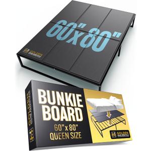 10mm Bunkie Board Queen Size (60x80'')  Slim Mattress Support  Quiet, and Moisture-Resistant Bed Board for Platform Bed Frames and Box Springs