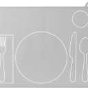 Kids Silicone Montessori Placemat for Toddlers | Children Plate Mat for Dining Table Setting | by Fire Rooster Kids (Grey, 1) (Gray)