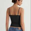 Avidlove Tank Tops for Women Square Neck Spaghetti Strap Double Lined Y2K Going Out Camisole Top (Black, XL)