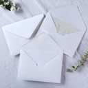 PONATIA 50 PCS/Pack A7 Envelopes, 5.25 x 7.25'' White Envelope, Perfect for 5 x 7 Wedding Invitation Cards, Christmas Gift Cards Envelopes, Acrylic Invitations, Photos