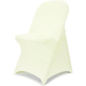 Babenest Spandex Folding Chair Covers - 30PCS Upgraded Universal Stretch Washable Fitted Chair Slipcovers Protector for Wedding, Holidays, Banquet, Party, Celebration (Beige)