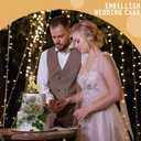 2 x Wedding Mr & Mrs Cake Toppers Picks -10Sheets Golden Glitter Bride and Groom Cake Toppers Custom Wedding Cupcake Toppers Funny Bride and Groom Anniversary Party Cake Decoration Supplies (golden)