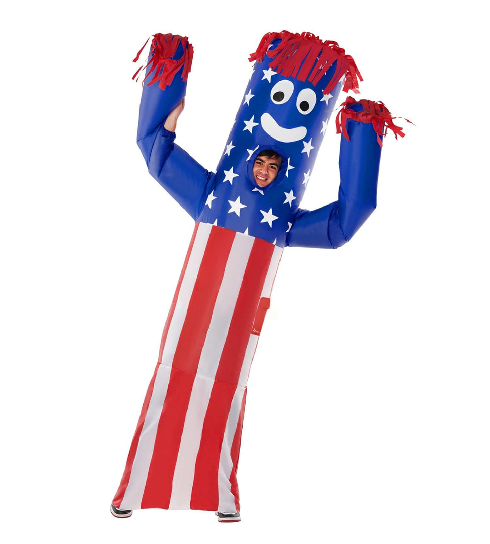 Morph Wacky Waving Inflatable Tube Guy, 4th of July Costume, Inflatable Costume Adult