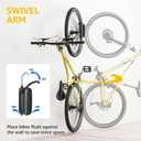 monTEK Swivel Bike Wall Mount, Bike Hangers for Garage, Space-Saving Vertical Bike Rack, Sturdy Bike Storage Rack Holds Up to 66lbs, Easy to Install, 4 Pack