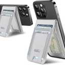For Magsafe Wallet Stand, Strongest Magnetic Wallet for iPhone 17/16/15/14/13/12 Series, Magnetic Card Holder with 4 Card Slots, ID Window,10 Cards Holder, Vegan Leather, RFID Blocking, Gray