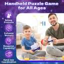 2 x Fast Press Game for Kids 4-8, Handheld Light Up Brain & Memory Games with LED Screen Electronic Pop Fidget Games Travel Stress Relief Sensory Fidget Toys Gifts for 6-12 Years Old Kids Boy