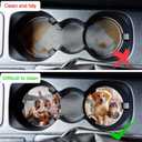 30Pcs Sublimation Blank Car Coasters,2.75inch/7mm Water Absorbent Ceramic Blank Thick Round with Finger Grooves for Easy Removal,Suitable for Sublimation DIY Crafts Painting Heat Transfer Car Coasters