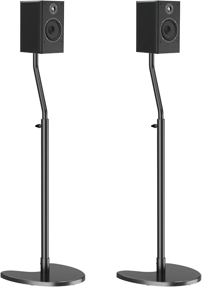 Mounting Dream Height Adjustable Speaker Stands Mounts, One Pair Floor Stands, Heavy Duty Base Extendable Tube, 11 LBS Capacity Per Stand, MAX 39" Height Adjustment MD5401 (Speakers Not Included)