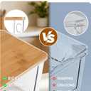 Trash Bag Dispenser 2 Pack, Stackable Acrylic Garbage Bags Dispenser with Bamboo Lid, Extra Large Clear Under Sink Organizer for 13/30/33 Gallon Bags, Kitchen, Cabinet, Laundry Room Storage
