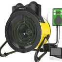 Greenhouse Heater with Thermostat - Electric Patio Heater 1500W, 3S Fast Heating, Overheat Protection, Greenhouse Heater for Green House, Tent, Flower Room (Yellow)